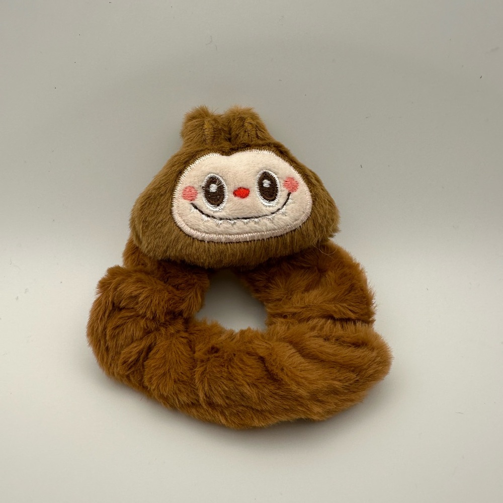 Labubu Plush Hair Ties - Brown
